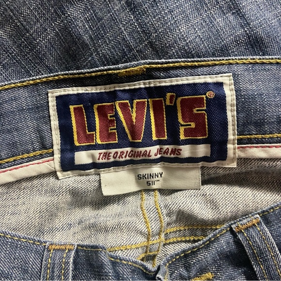 Vintage Levi’s The Original Jeans Skinny 511 Red Tab Blue Jeans - Picture 7 of 13